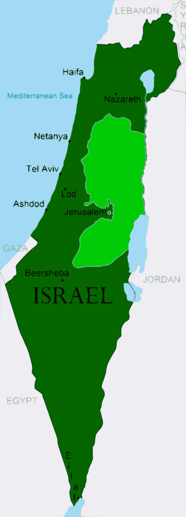 mapa de Israel