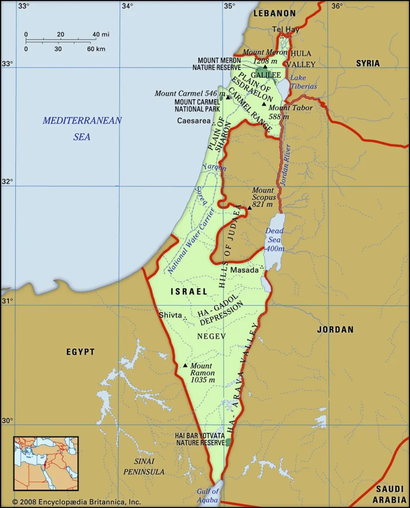 características físicas de Israel