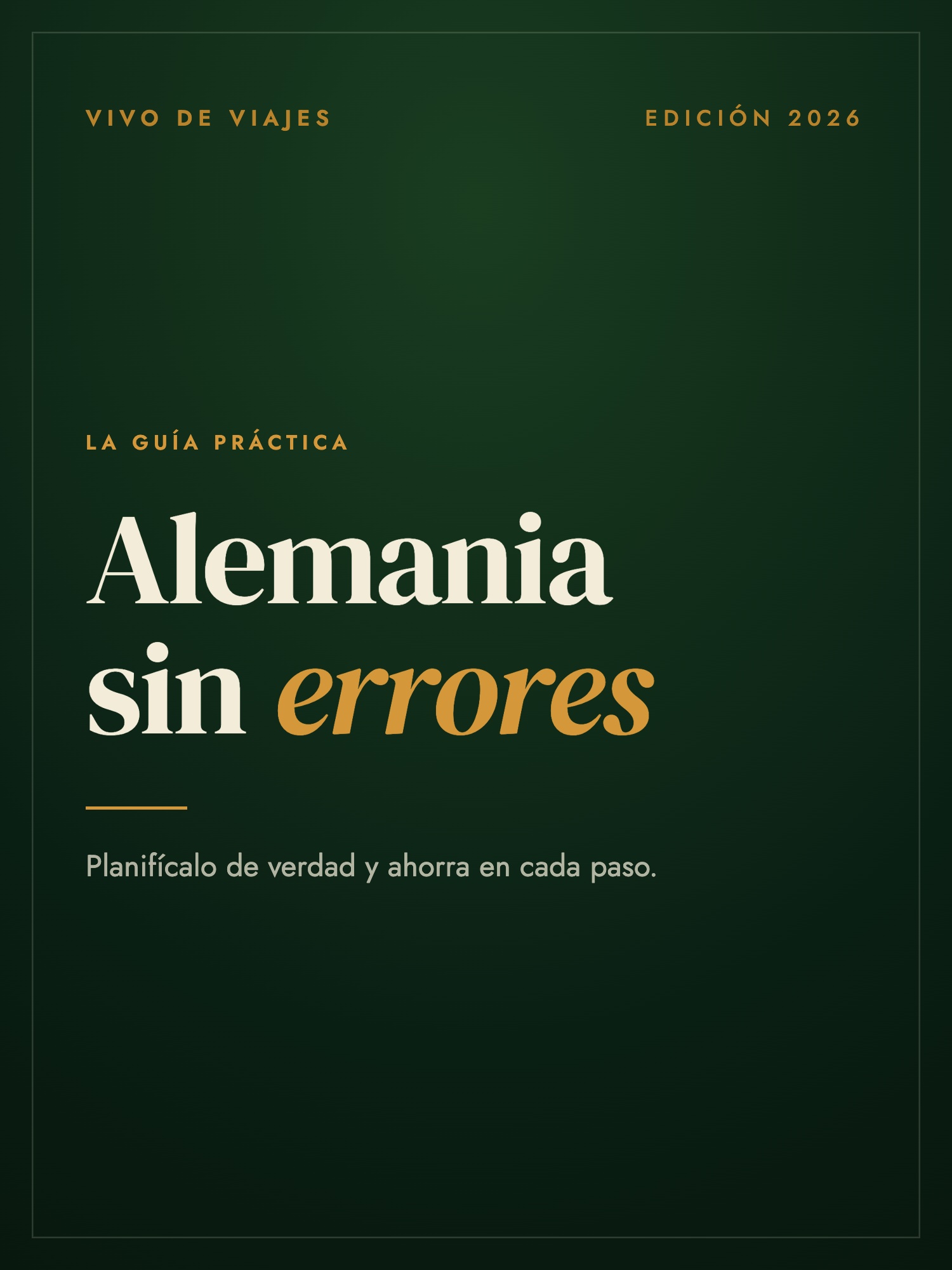 Tapa del Manual Alemania Sin Errores — Vivo de Viajes 2026