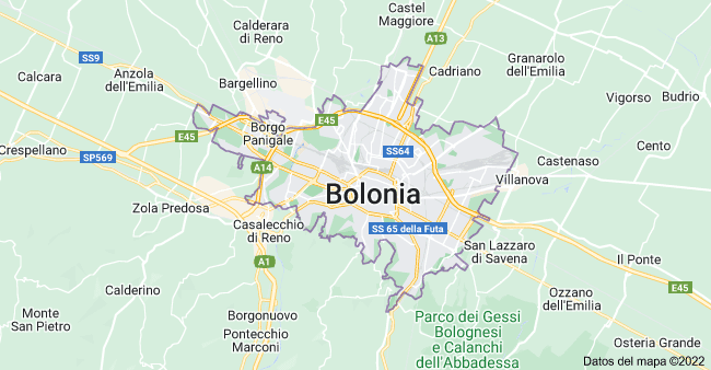 Mapa de Bolonia