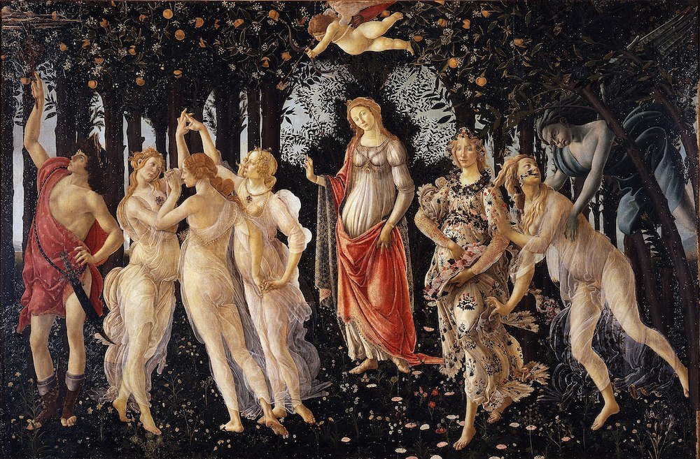 La Alegoría de la Primavera de Botticelli (La Primavera).